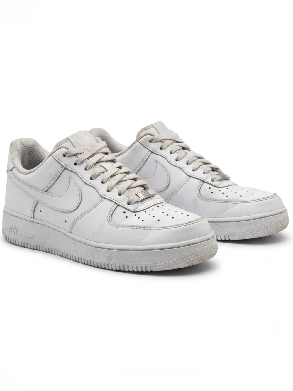 Nike Air Force 1 Low DH2920-111 2023 White Leather Sneakers 4.5Y Running Shoes - Picture 1 of 15